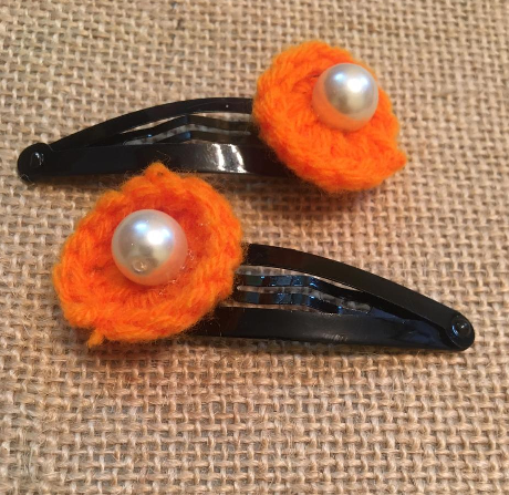Crochet handmade Hair clips ( COMBO OFFER - 5 SET PAIR ) - image 2